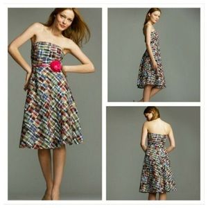 J Crew Madras Strapless Sundress Size 12
